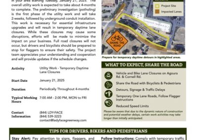 Utility Work – Temporary Daytime Lane Closures