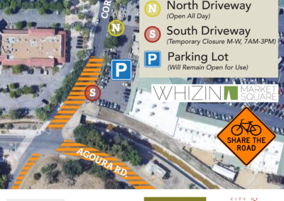Construction Update – Notice of Temporary Driveway Closure – Whizin Business Center (South Driveway on Cornell Road)