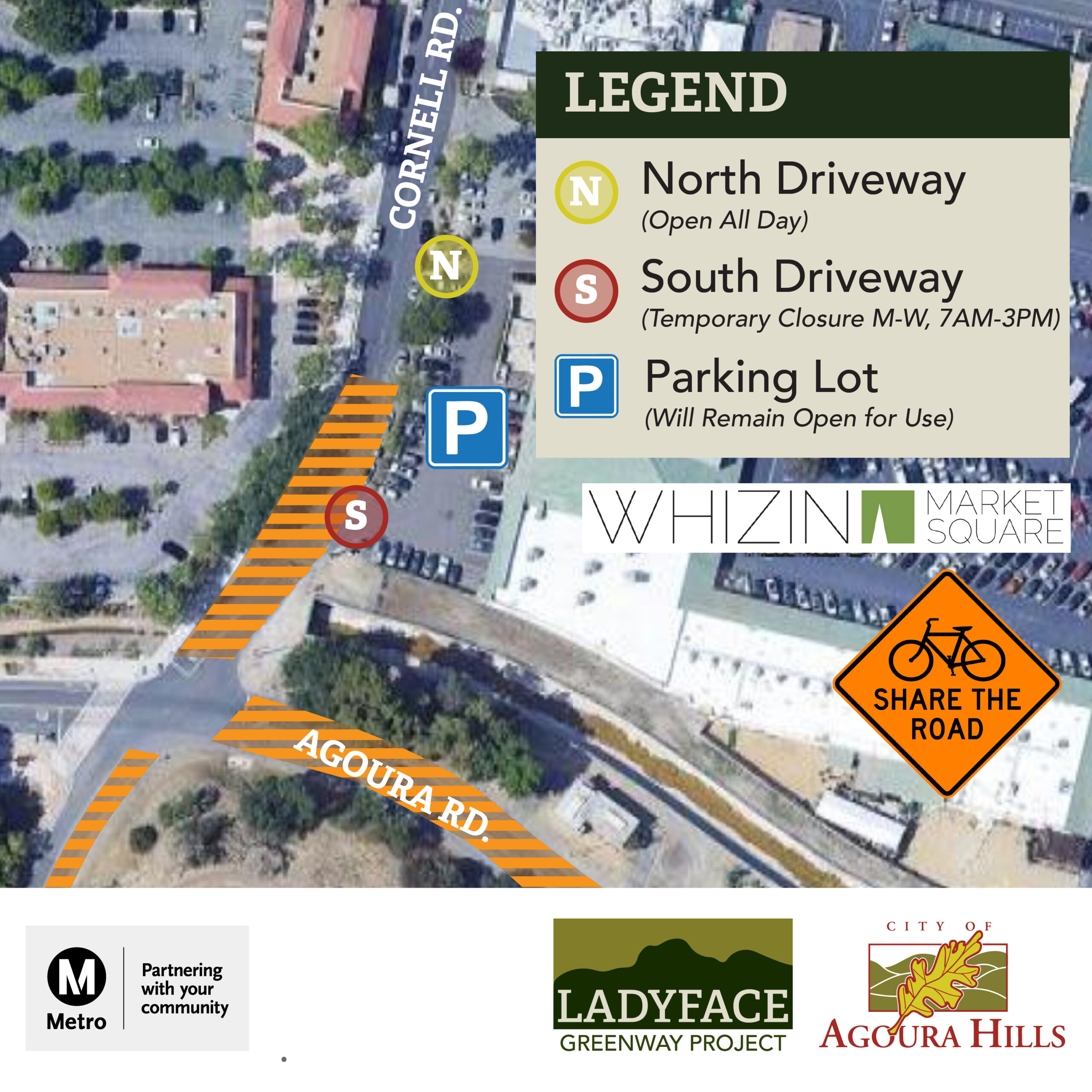 Construction Update – Notice of Temporary Driveway Closure – Whizin Business Center (South Driveway on Cornell Road)