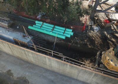 Excavation of pile cap pour #8 taking place