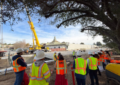 Mayor Jeremy Wolf speaking at the Ladyface Greenway Girder Signing Ceremony