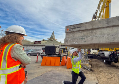 The first to sign the girder!