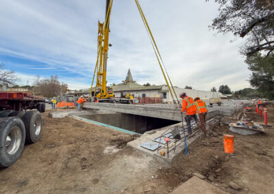 Placement of signed girder.